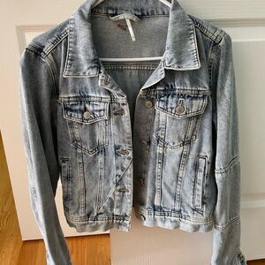 Free People Light Wash Jean Jacket
